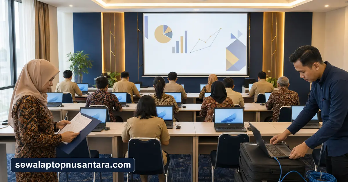 Pelaksanaan bimtek instansi menggunakan laptop sewaan di Semarang