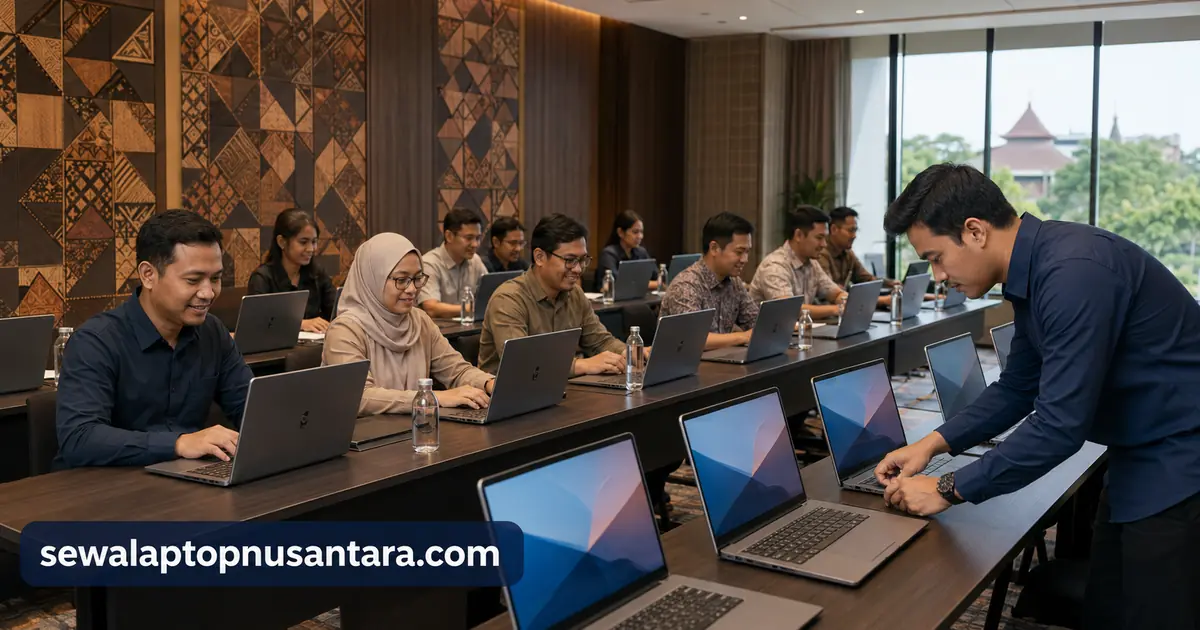 Pelatihan perusahaan menggunakan laptop sewaan di Solo